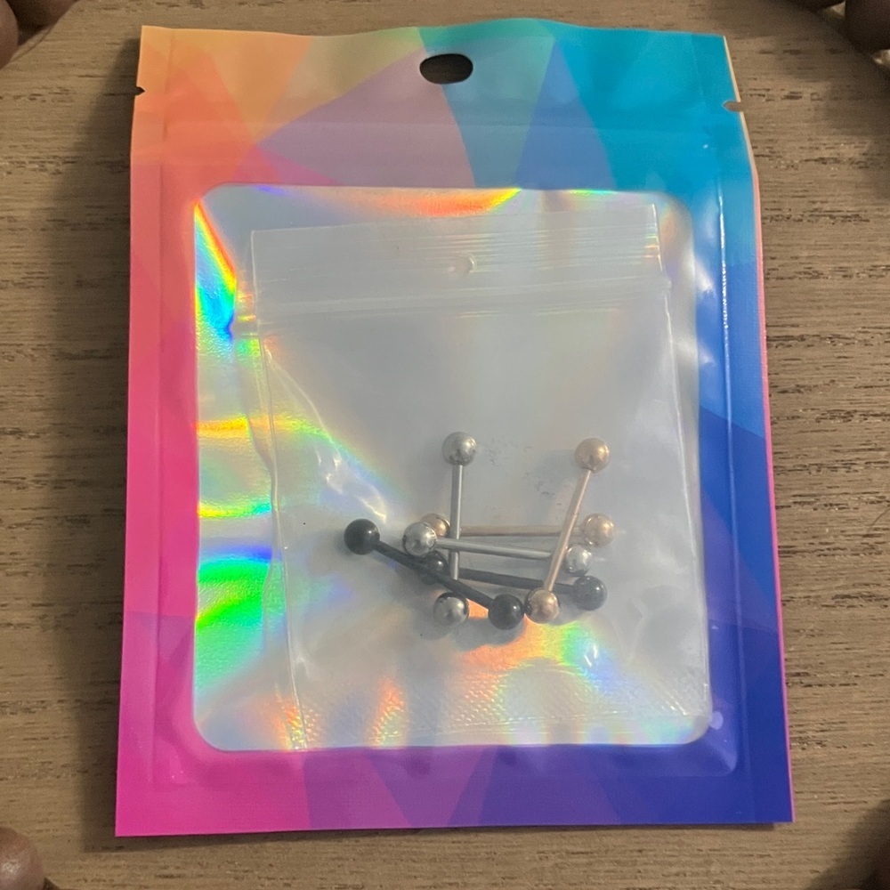 Mixed Color Barbell Piercings 14G